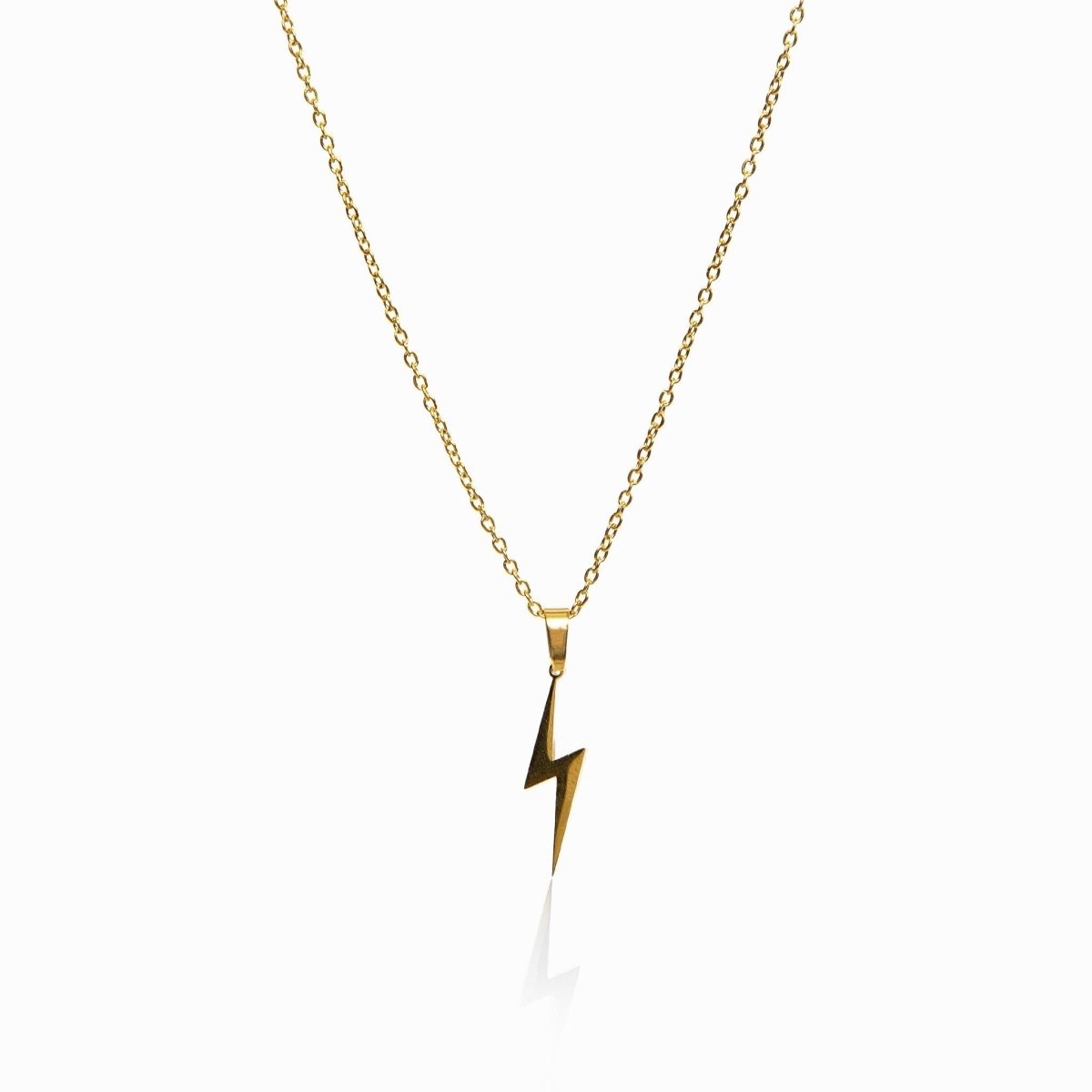Colar Energia Pingente Raio Banhado em Ouro 18K - Murano Joias