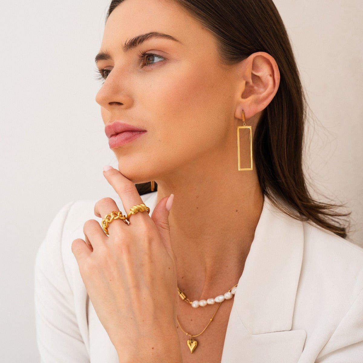 Colar Life Love Coração Banhado em Ouro 18K - Murano Joias