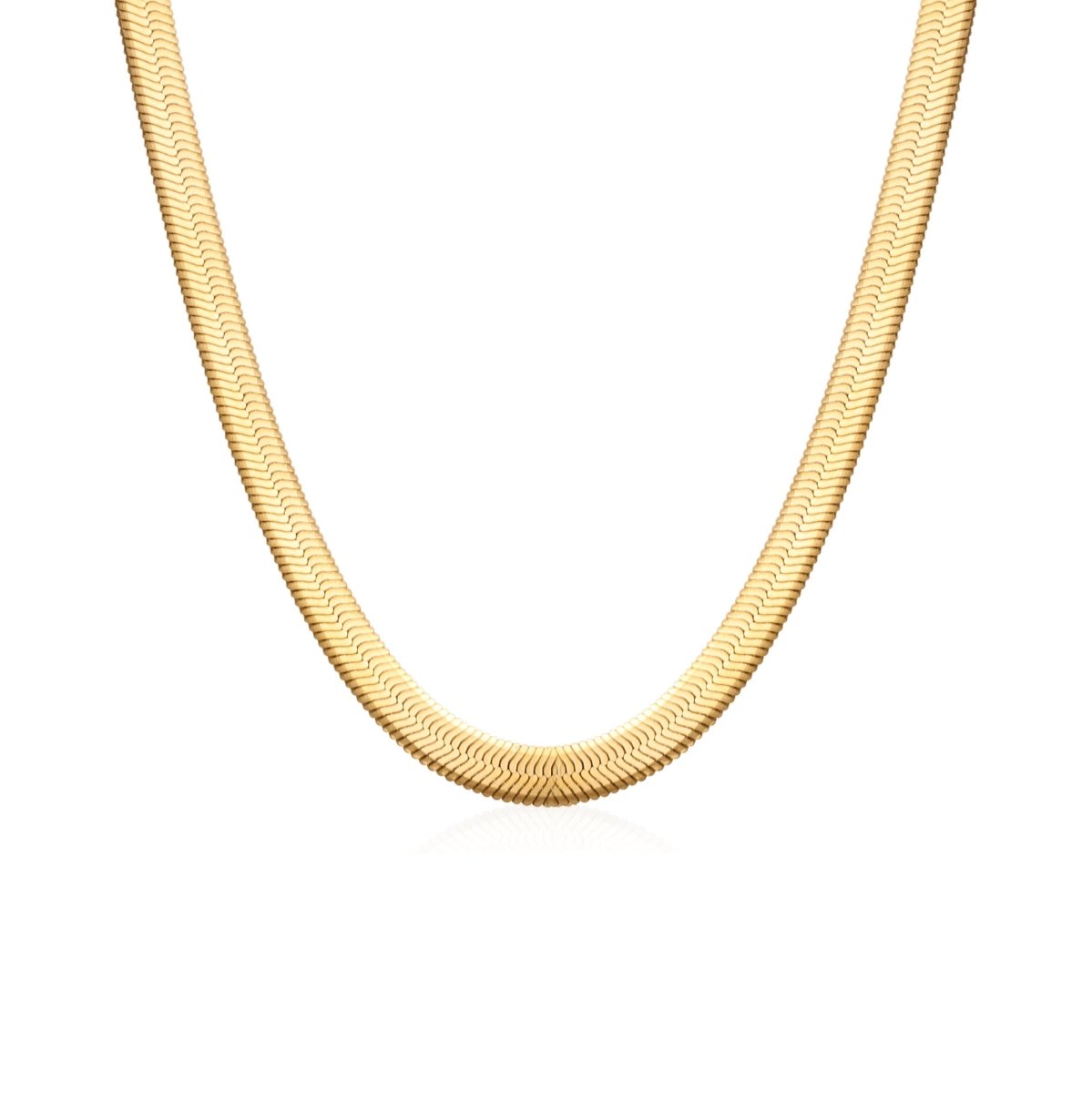 Colar Malha Snake Dourado Banhado em Ouro 18K - Murano Joias