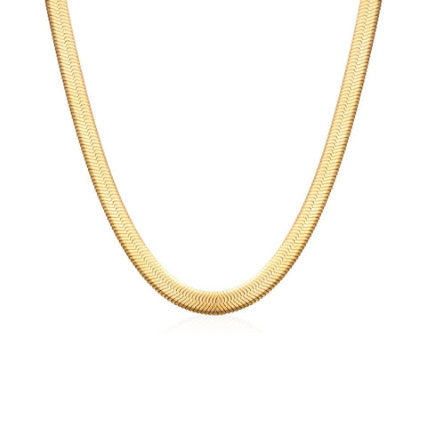 Colar Malha Snake Dourado Banhado em Ouro 18K