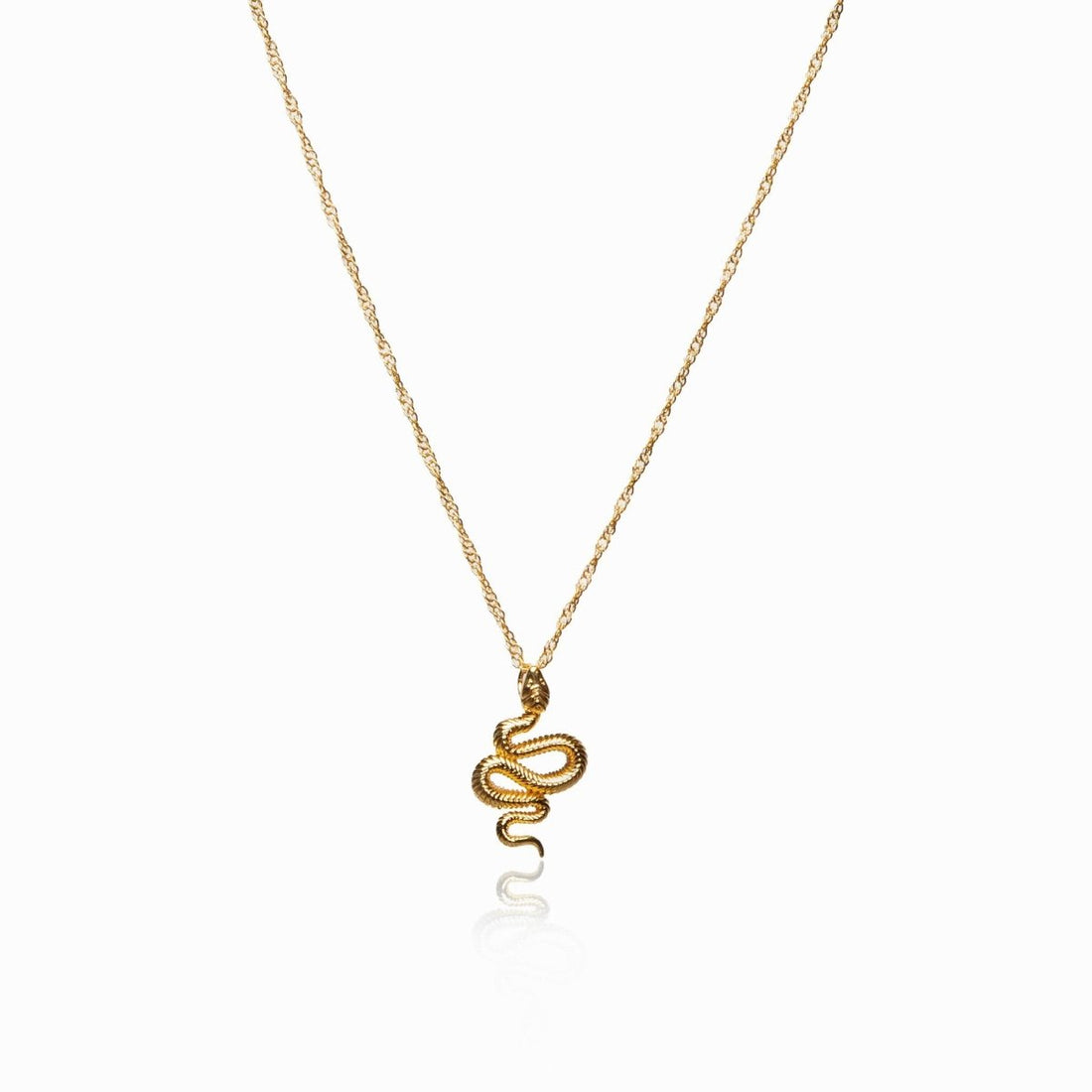 Colar Serpente Pingente Banhado em Ouro 18K - Murano Joias