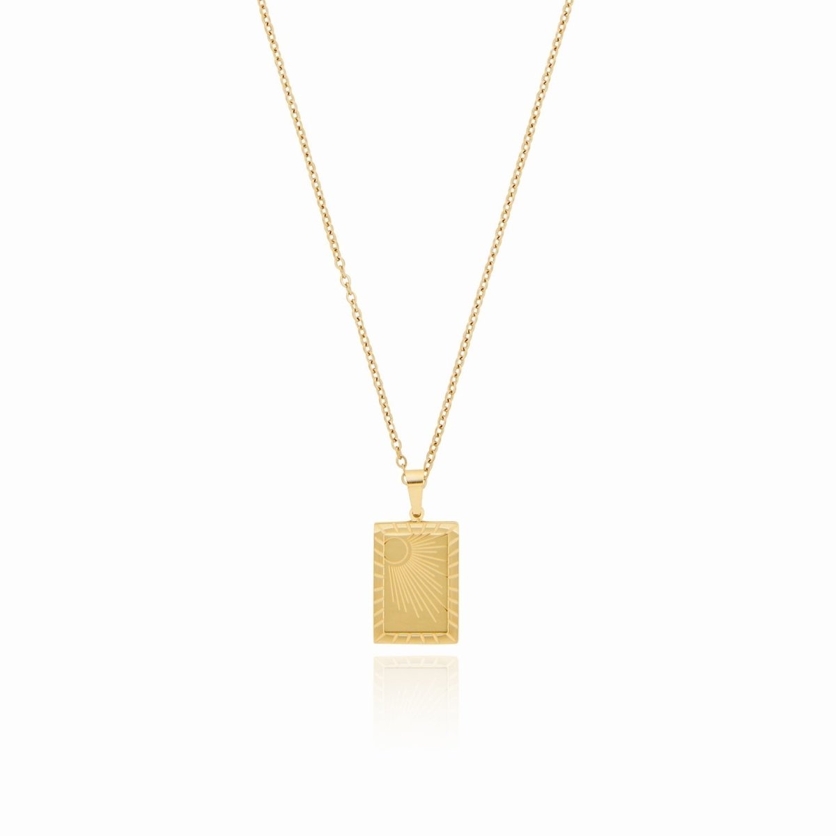 Colar Sunrise Pingente Nascer do Sol Banhado em Ouro 18K - Murano Joias
