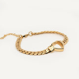 Pulseira Coração Minimalista Banhado em Ouro 18K - Murano Joias