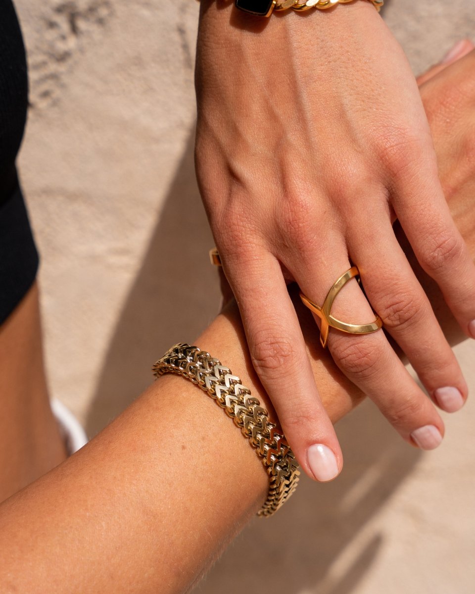 Pulseira de Corrente Petra Banhado em Ouro 18K - Murano Joias