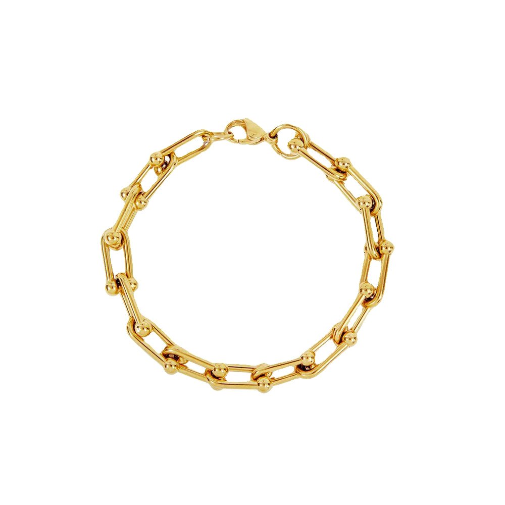 Pulseira Elos Inspiração Entrelaçados Banhado em Ouro 18K - Murano Joias