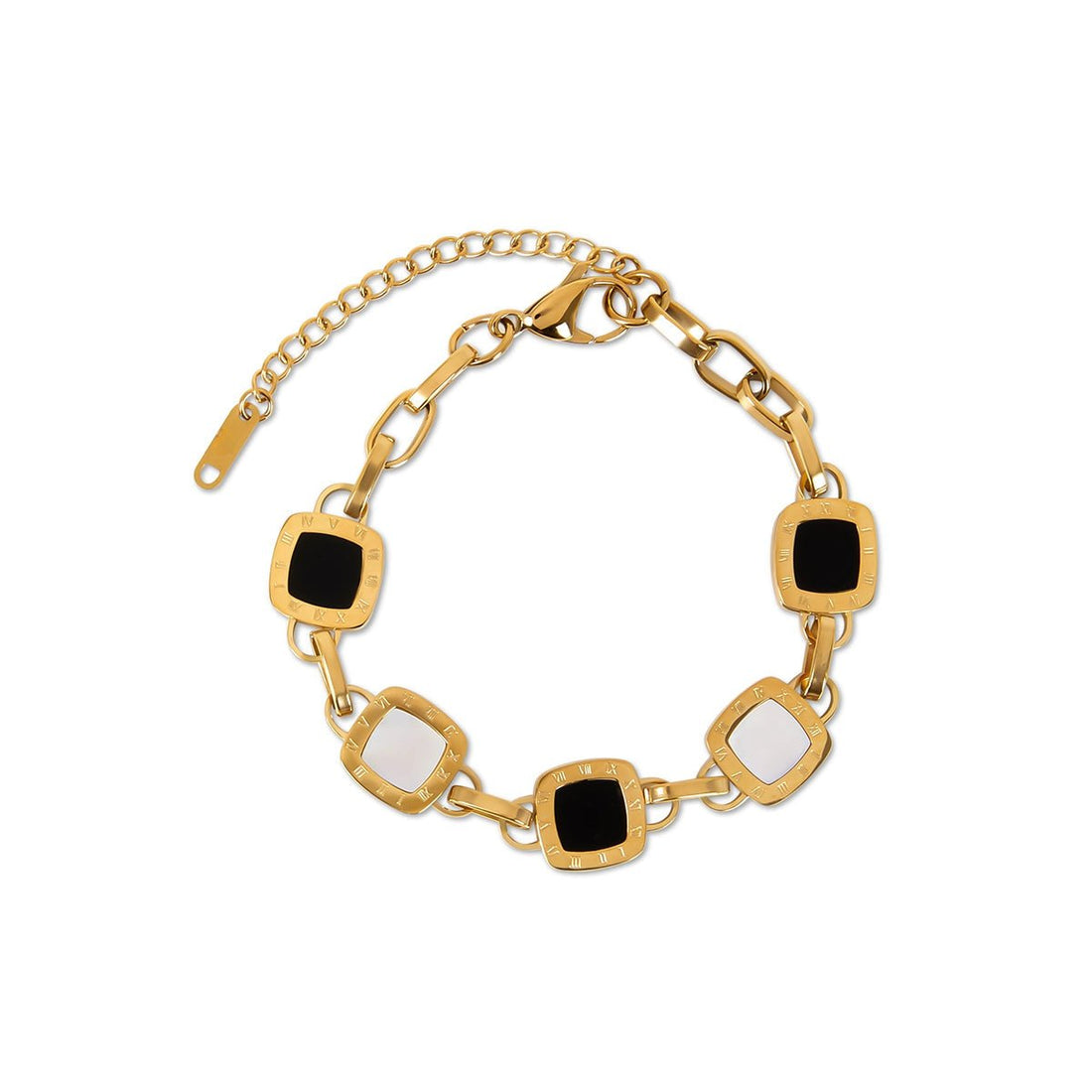 Pulseira Mono Quadrada Banhado em Ouro 18k - Murano Joias