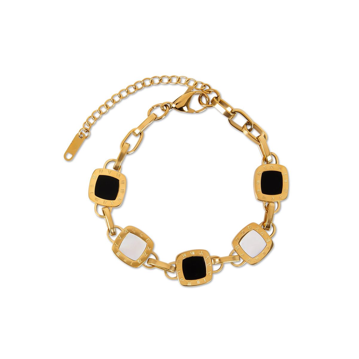 Pulseira Mono Quadrada Banhado em Ouro 18k - Murano Joias