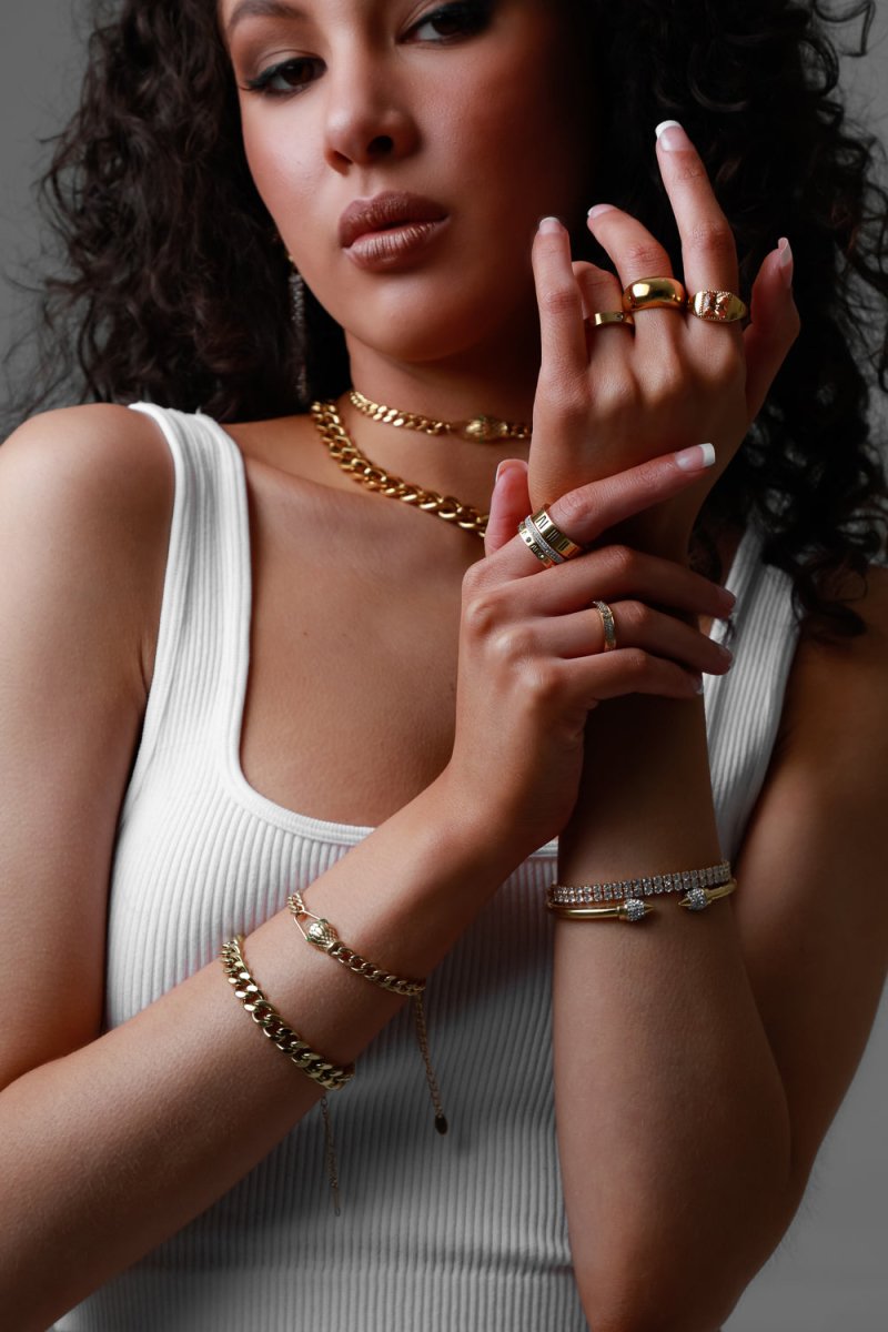 Pulseira Serpente Banhado em Ouro 18K - Murano Joias